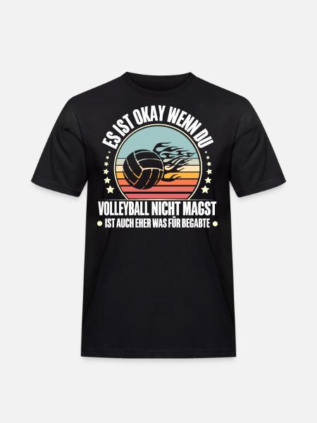 Volleyball - Männer Workwear T-Shirt - Schwarz