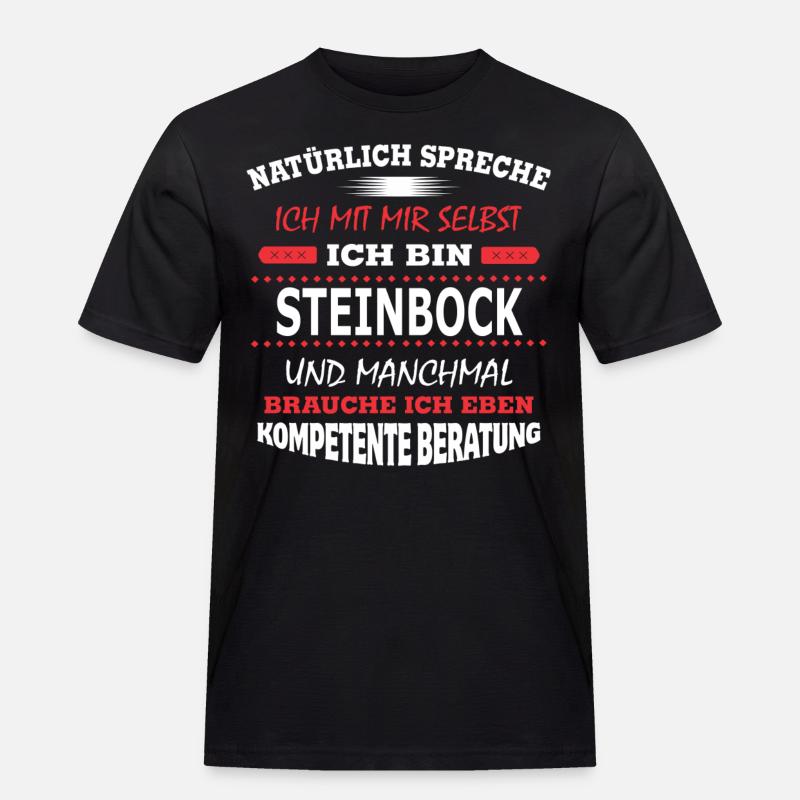 STEINBOCK - Männer Workwear T-Shirt - Schwarz