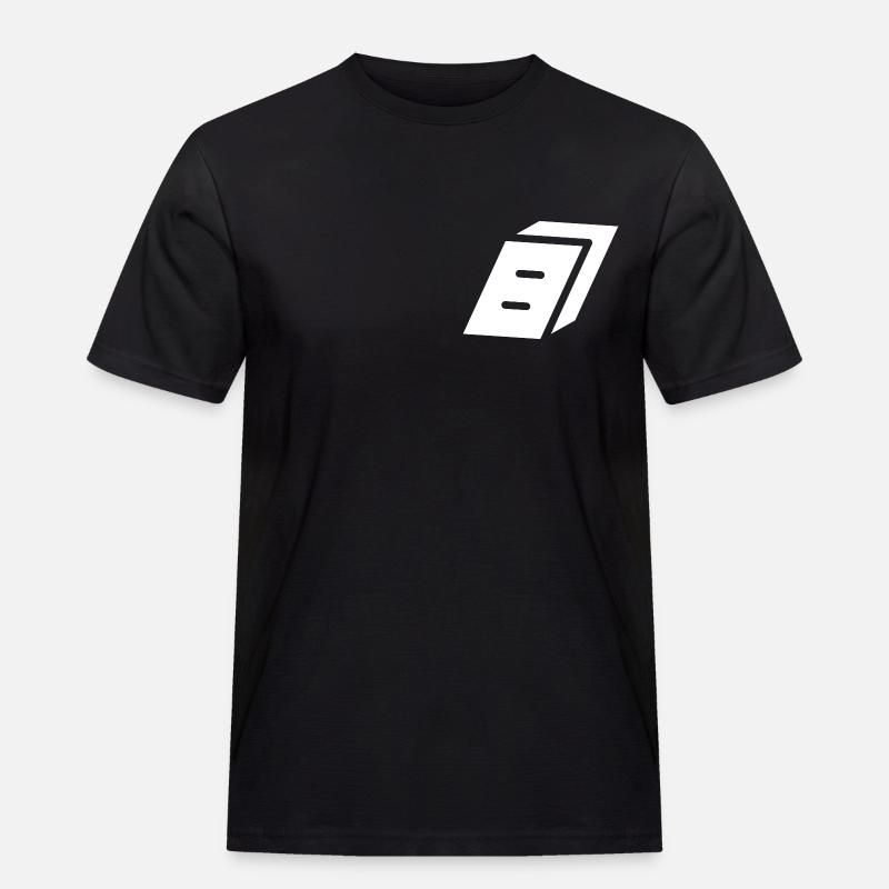 Abstract Nummer 8 - Männer Workwear T-Shirt - Schwarz