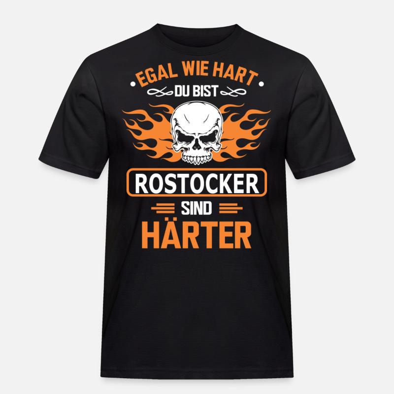 ROSTOCKER - Männer Workwear T-Shirt - Schwarz