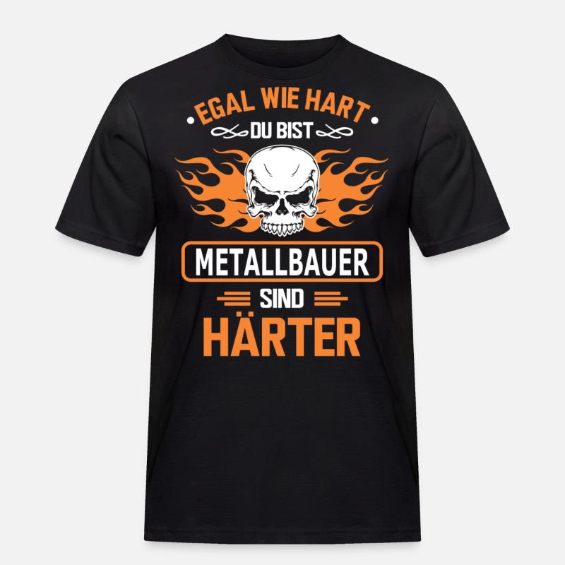 metallbauer - Männer Workwear T-Shirt - Schwarz