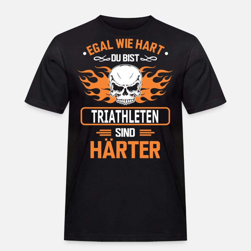 triathleten - Männer Workwear T-Shirt - Schwarz
