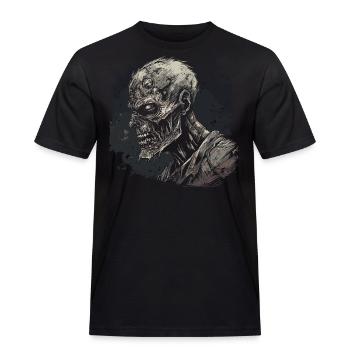 Zombie Halloween Horror Monster - Men's Workwear T-Shirt - black - Front - AI Model Male 178 light (178cm)