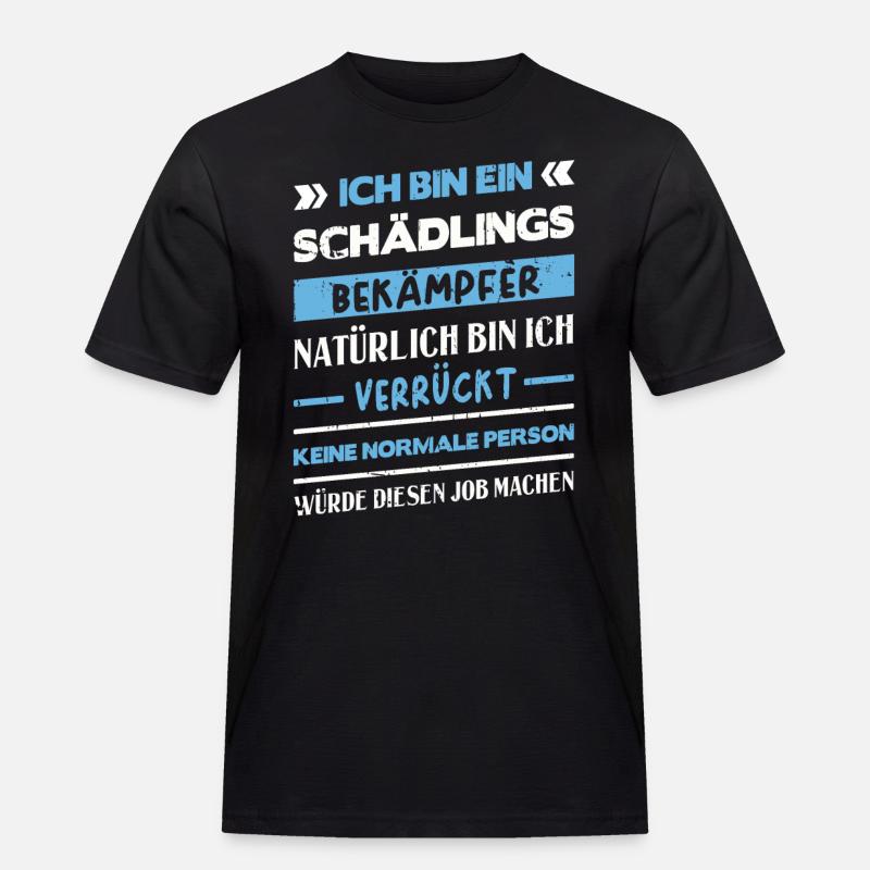 Kammerjäger Schädlingsbekämpfer - Männer Workwear T-Shirt - Schwarz