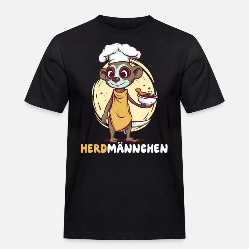 Herdmännchen Erdmännchen Koch - Männer Workwear T-Shirt - Schwarz