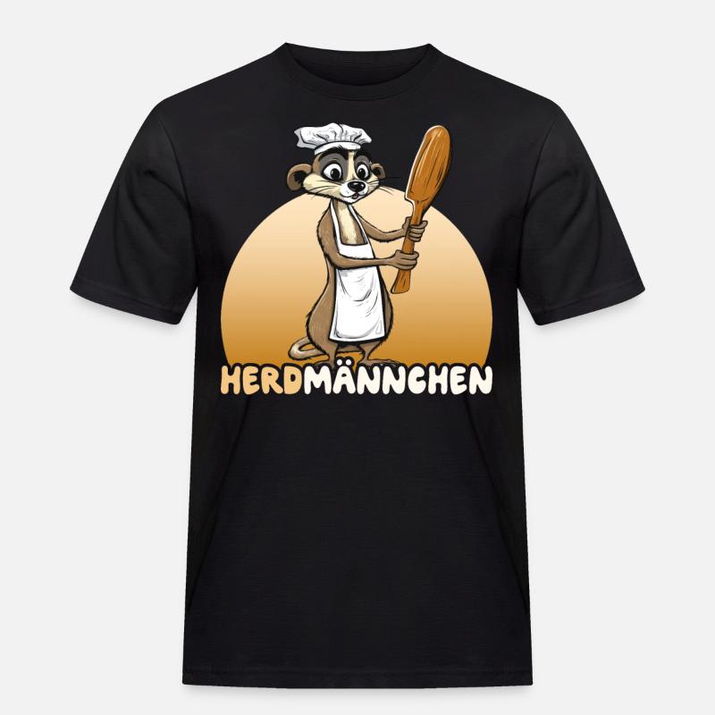 Herdmännchen Erdmännchen Koch - Männer Workwear T-Shirt - Schwarz