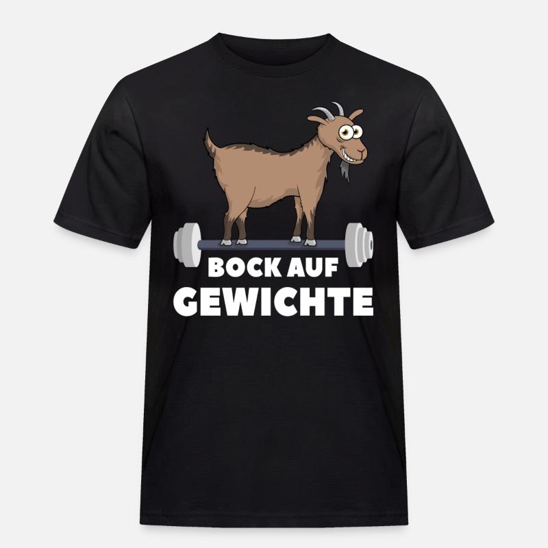 Bock auf Gewichte - Männer Workwear T-Shirt - Schwarz