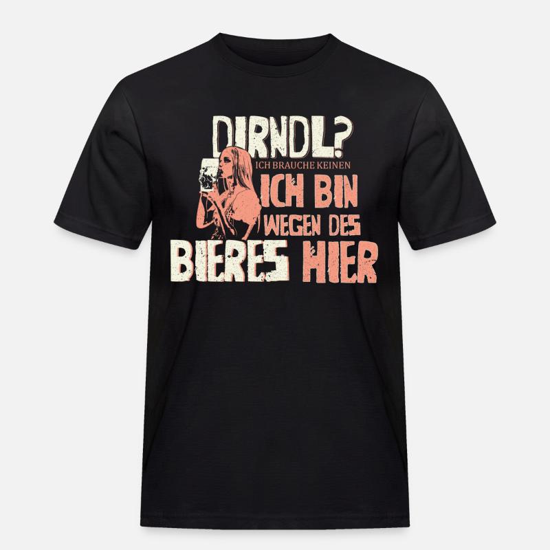 Dirndl - Männer Workwear T-Shirt - Schwarz