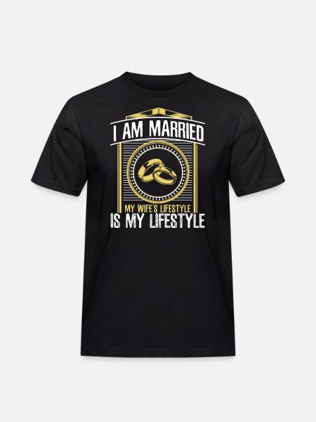 Ehe Ehefrau Liebe Geschenk - Männer Workwear T-Shirt - Schwarz