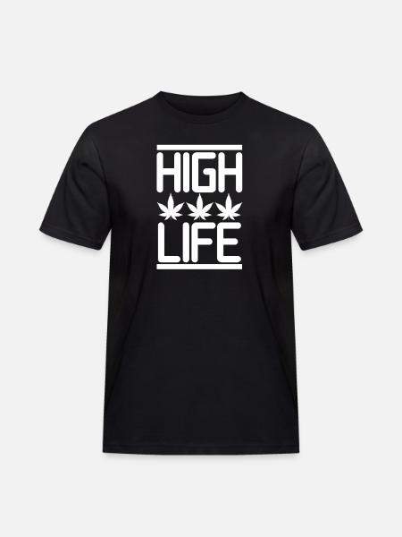 High Life - Männer Workwear T-Shirt - Schwarz
