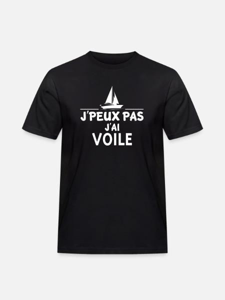 Ich kann nicht segeln. - Männer Workwear T-Shirt - Schwarz