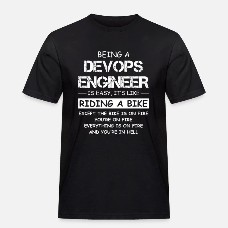 Devis d’ingénieur DevOps Fire Motorcycle - T-shirt Workwear homme - noir