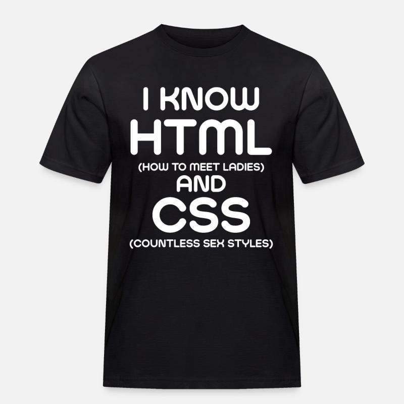 Je connais html et CSS - T-shirt Workwear homme - noir