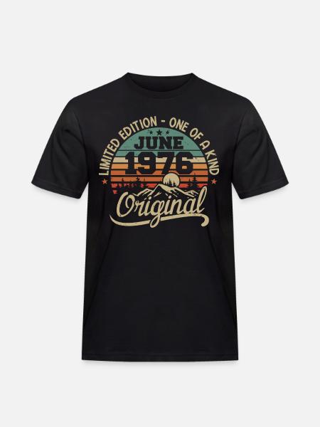 1976 June 1976 original - June 1976 Anniversary - Men's Workwear T-Shirt - black