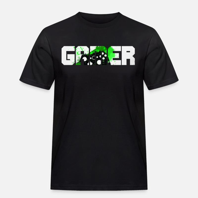 Gamer - Maglietta da lavoro per uomo - nero