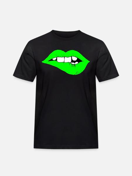 LIPPENBEISSER - Männer Workwear T-Shirt - Schwarz