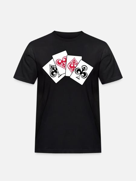 4 aces poker! - Men's Workwear T-Shirt - black