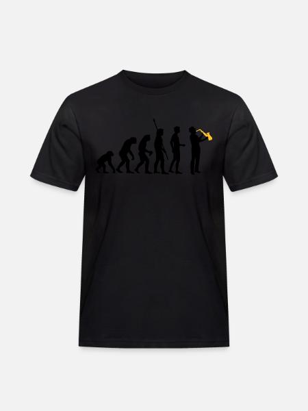 evolution_saxophon_a_2 - Men's Workwear T-Shirt - black