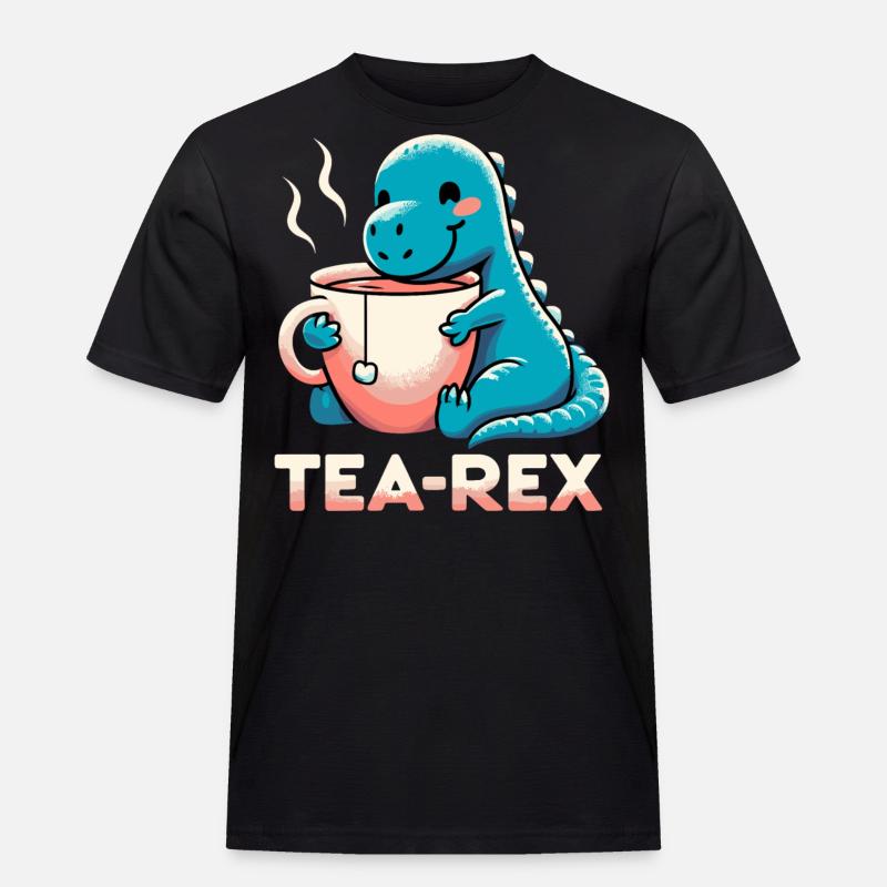 Tee Rex Tee-Rex Teetrinker Geschenk - Männer Workwear T-Shirt - Schwarz