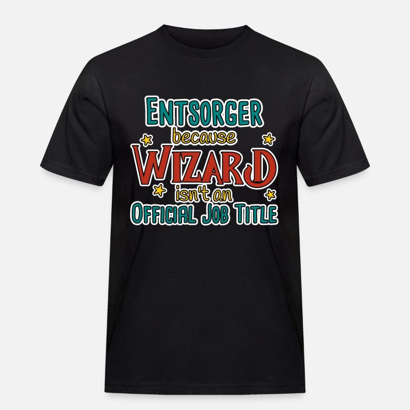 Entsorger Wizard - Männer Workwear T-Shirt - Schwarz