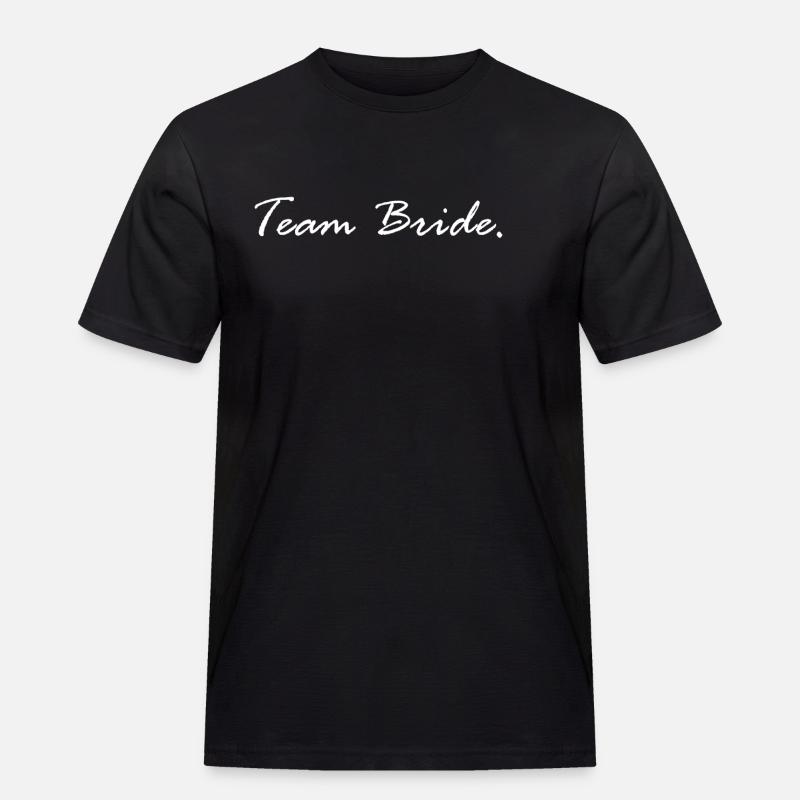 Team Bride - Männer Workwear T-Shirt - Schwarz
