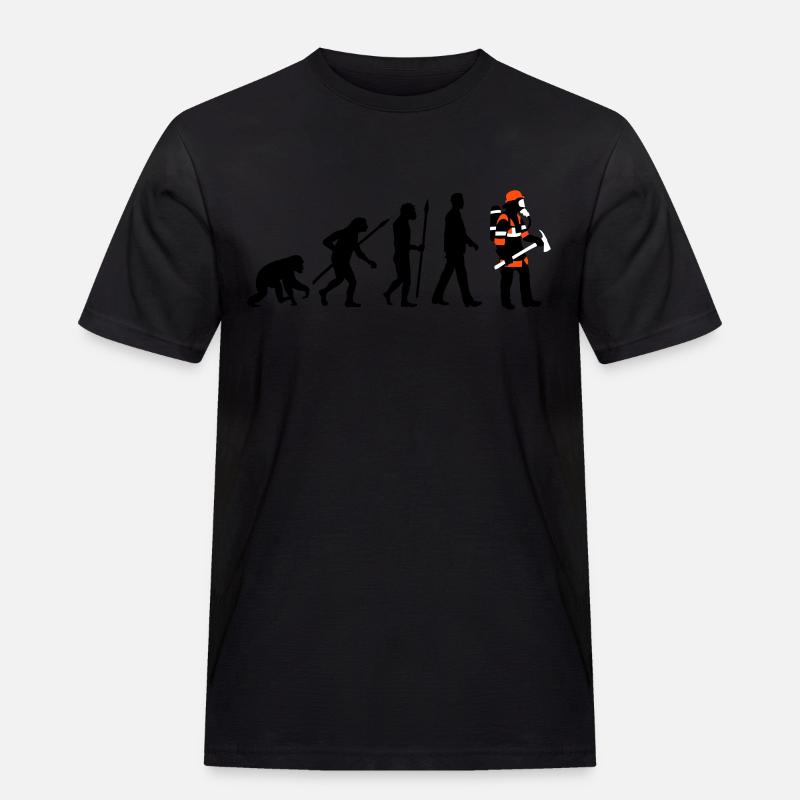evolution_feuerwehrmann_012015_c_3c - Männer Workwear T-Shirt - Schwarz