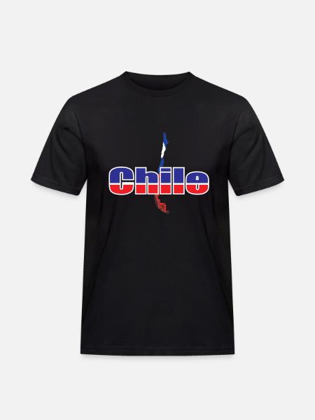 Chile - Männer Workwear T-Shirt - Schwarz