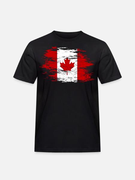 Canada flag used - Men's Workwear T-Shirt - black