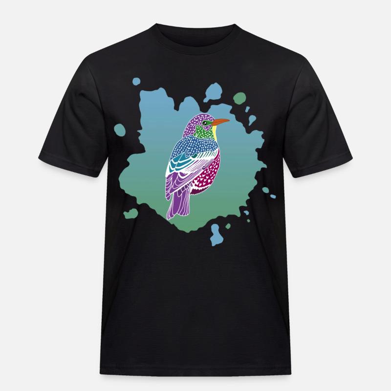 Traum von einem Vogel - Männer Workwear T-Shirt - Schwarz