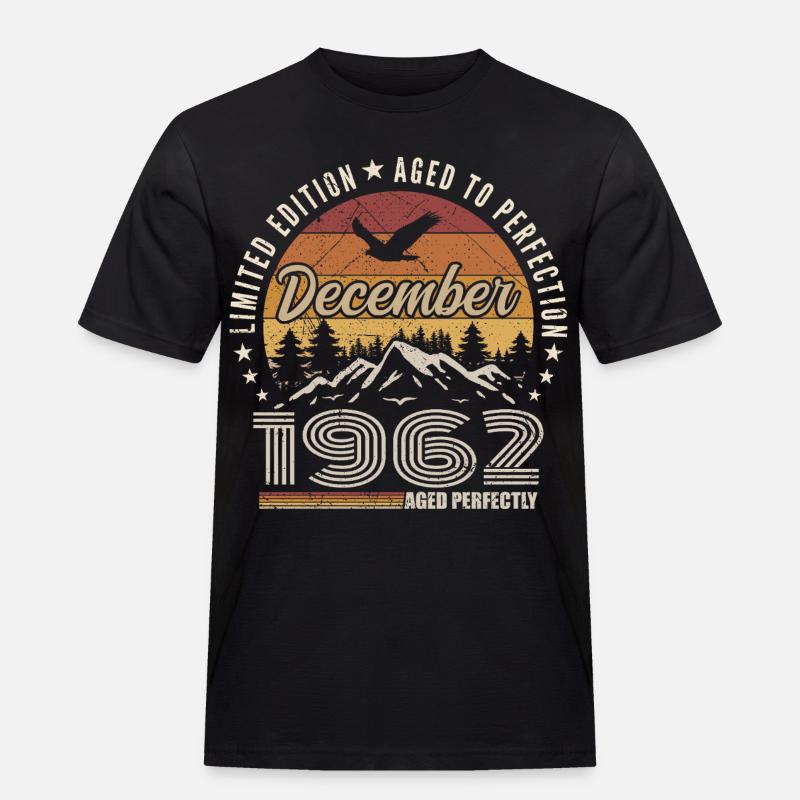 Dezember 1962 Originalausgabe Dezember-Geschenk - Männer Workwear T-Shirt - Schwarz