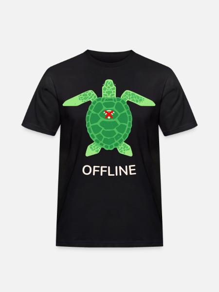 Offline Mode Turtle - Men's Workwear T-Shirt - black