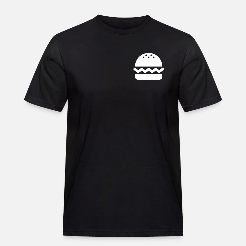 Hamburger, Burger - Männer Workwear T-Shirt - Schwarz