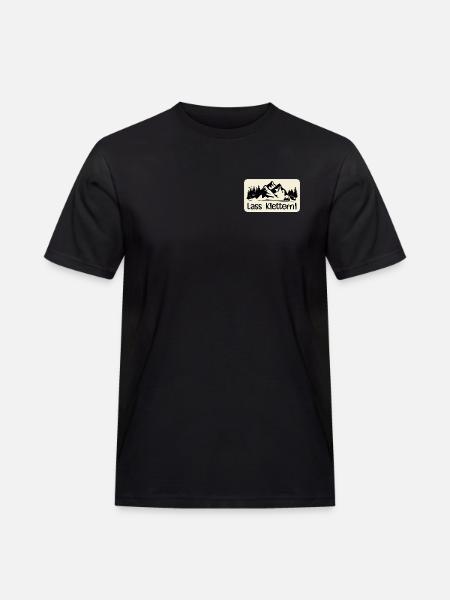 HOBBY KLETTERN BERGE - Männer Workwear T-Shirt - Schwarz
