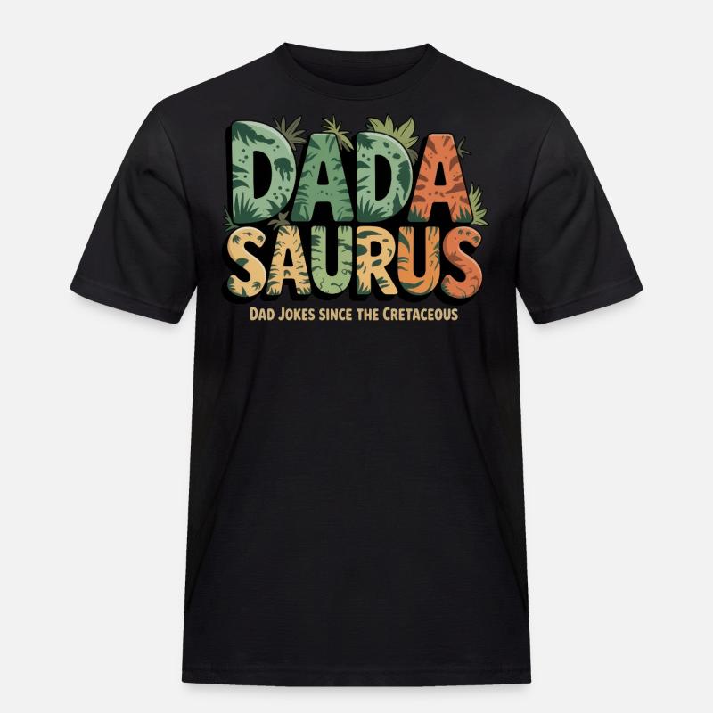 Dinosaur Dad Saurus Gift Dad - Men's Workwear T-Shirt - black
