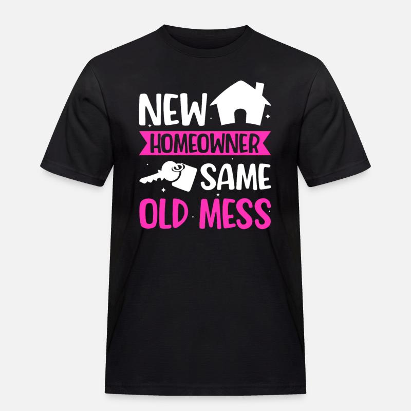 Neuer Hauseigentümer Hauseigentümer - Männer Workwear T-Shirt - Schwarz