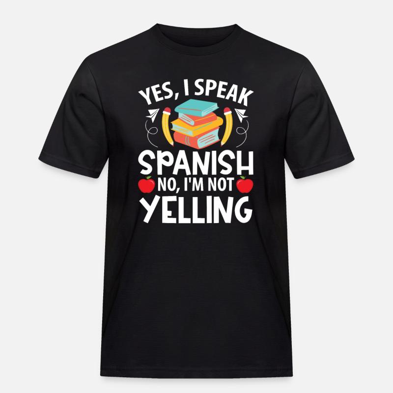 Spanischlehrerin Maestra Bilinguale Lehrerin - Männer Workwear T-Shirt - Schwarz