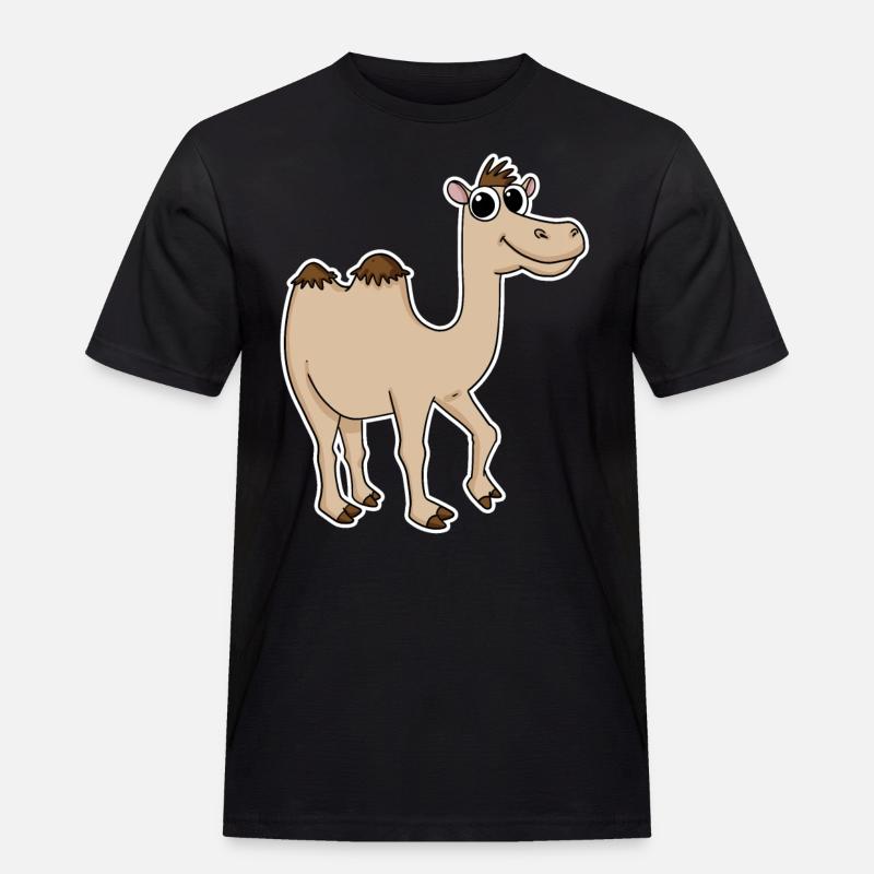 Kamel - Männer Workwear T-Shirt - Schwarz