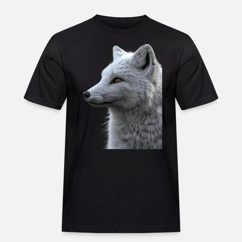Polarfuchs - Männer Workwear T-Shirt - Schwarz