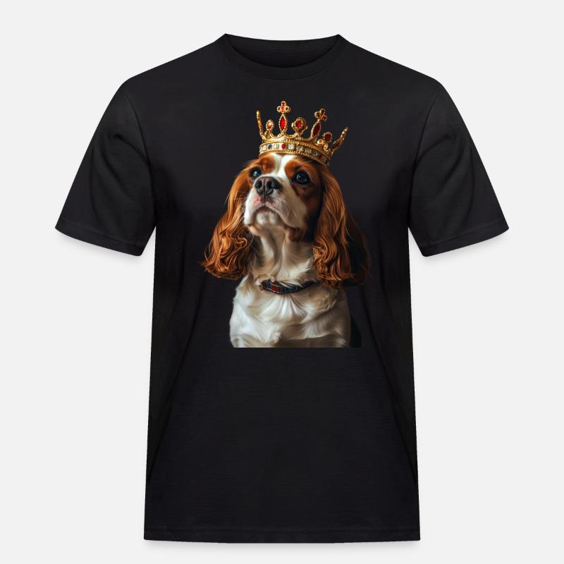 Cavalier King Charles Spaniel - Männer Workwear T-Shirt - Schwarz