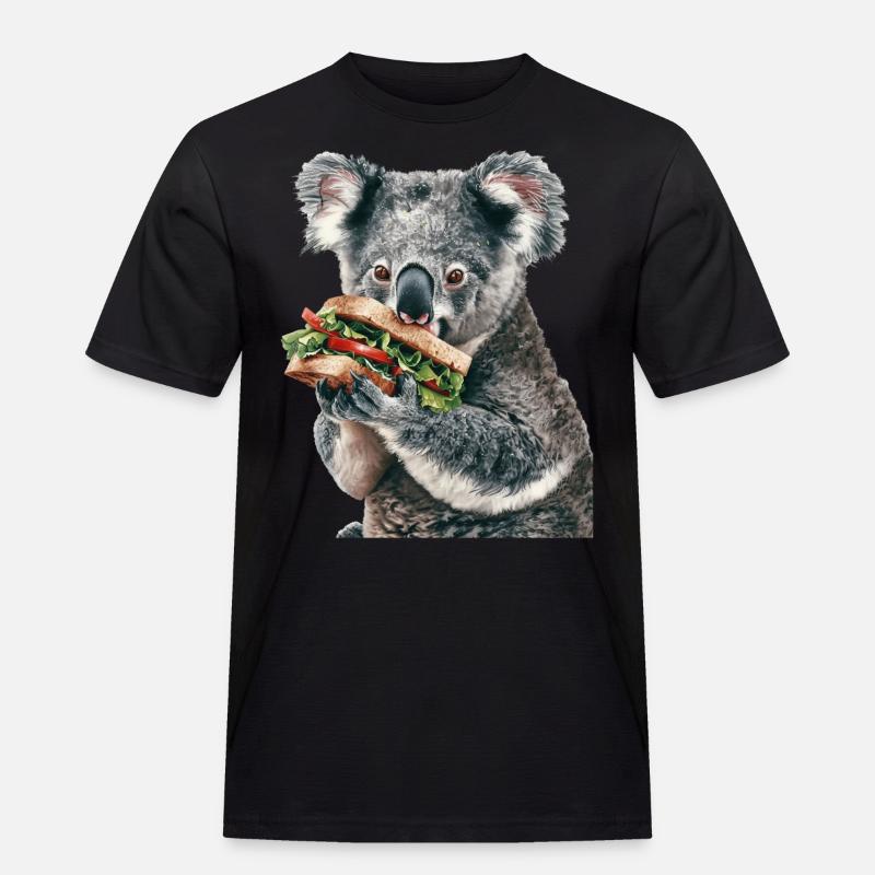 Koala - Männer Workwear T-Shirt - Schwarz