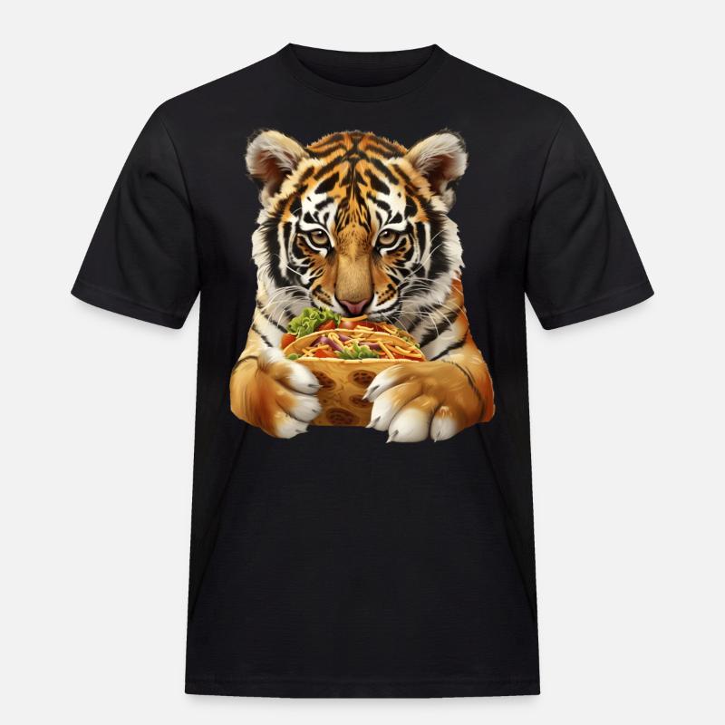Tiger - Männer Workwear T-Shirt - Schwarz