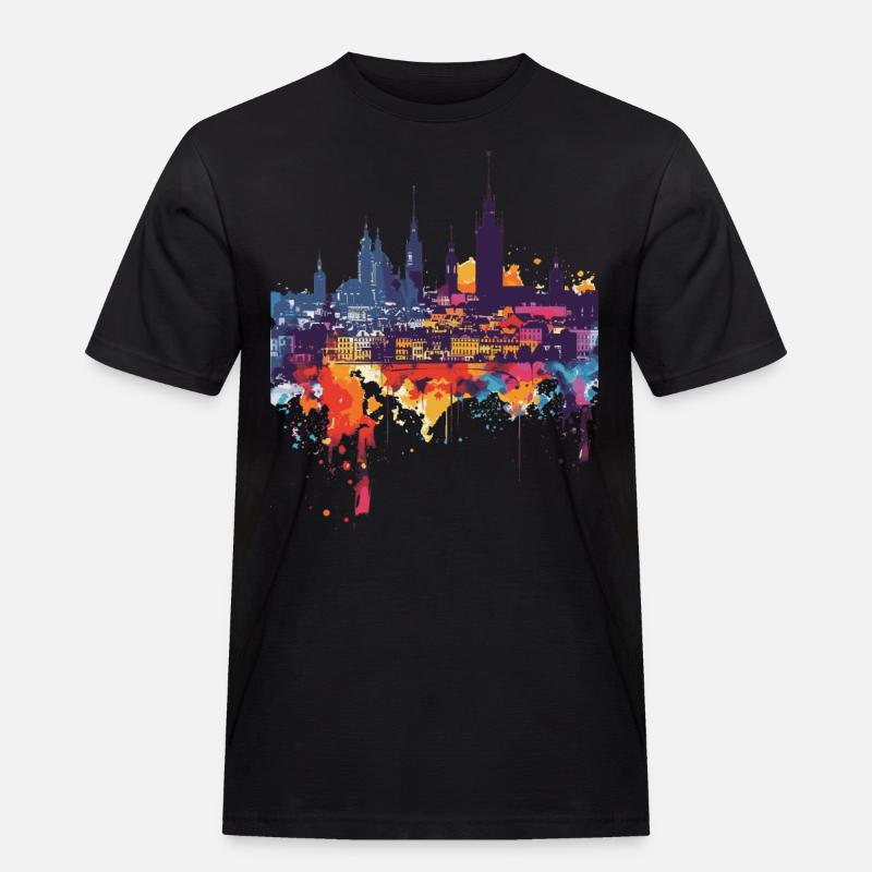 Graudenz - Männer Workwear T-Shirt - Schwarz