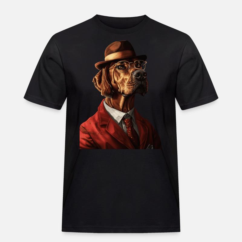 Rhodesian Ridgeback - Männer Workwear T-Shirt - Schwarz
