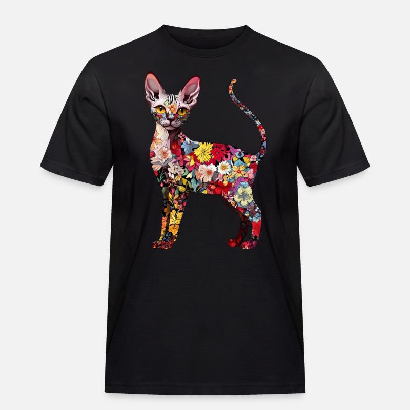 Cornish Rex - Männer Workwear T-Shirt - Schwarz