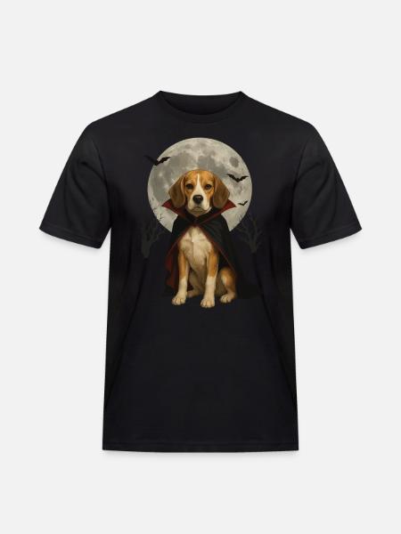 Beagle - Männer Workwear T-Shirt - Schwarz
