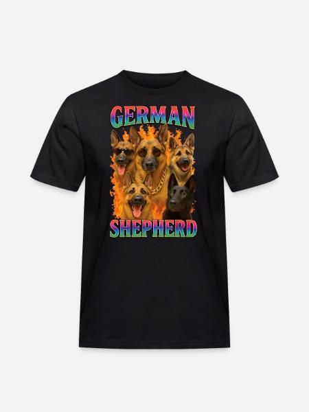 Deutscher Schäferhund - Männer Workwear T-Shirt - Schwarz