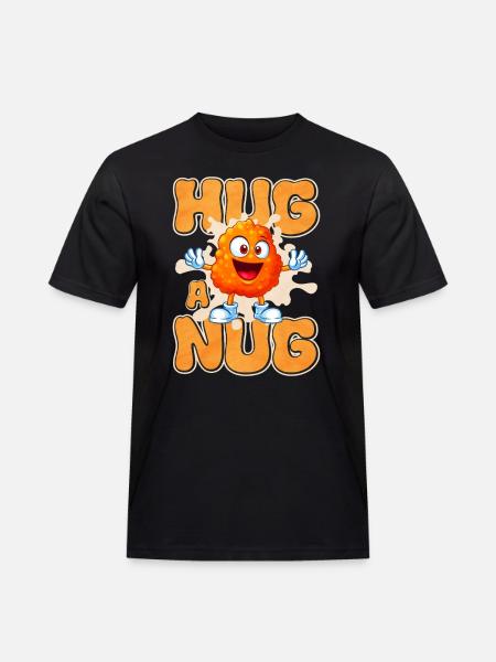 Chicken Nugget - Männer Workwear T-Shirt - Schwarz