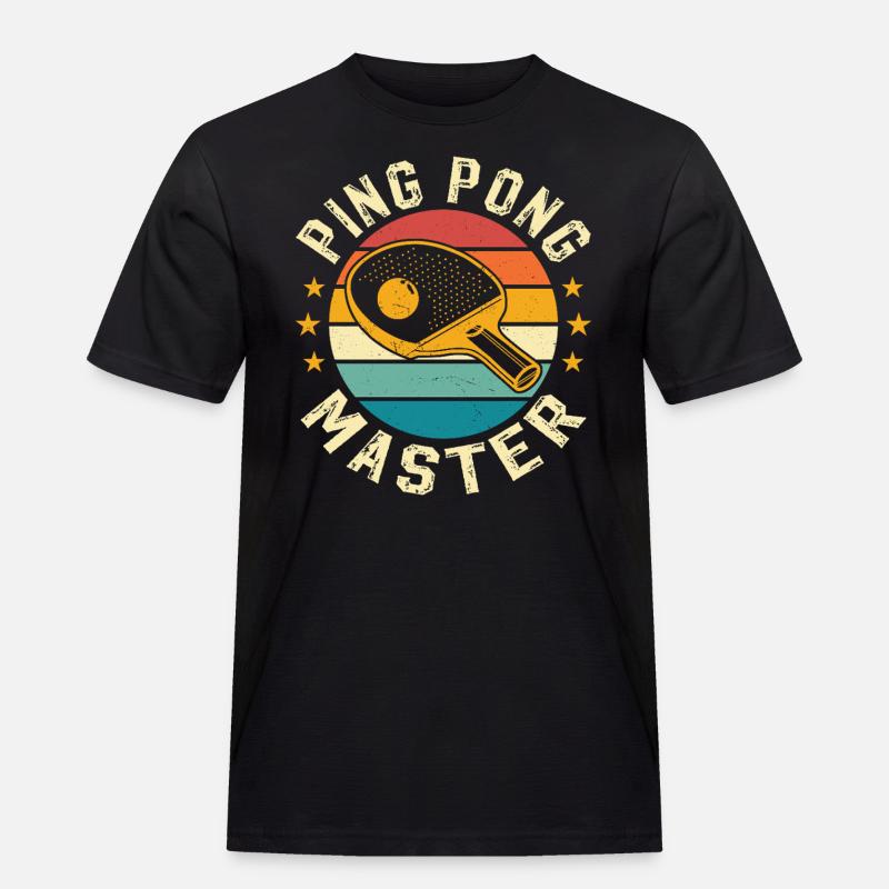 ping pong master - Männer Workwear T-Shirt - Schwarz