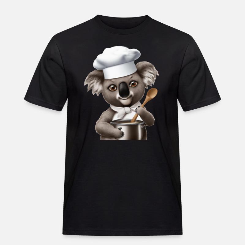 Cuillère de cuisson Koala - T-shirt Workwear homme - noir
