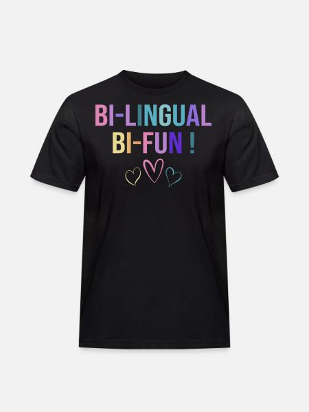 Éducation Bilingue Humour Enseignant - T-shirt Workwear homme - noir